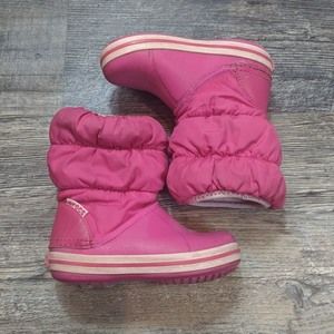 Crocs Kids Winter Puff Boots Girls Size 7 Toddler
